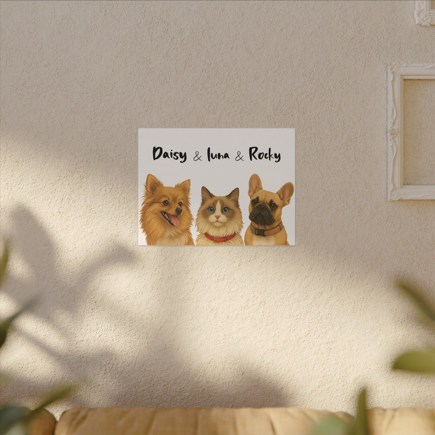 Three pets Pawtrait