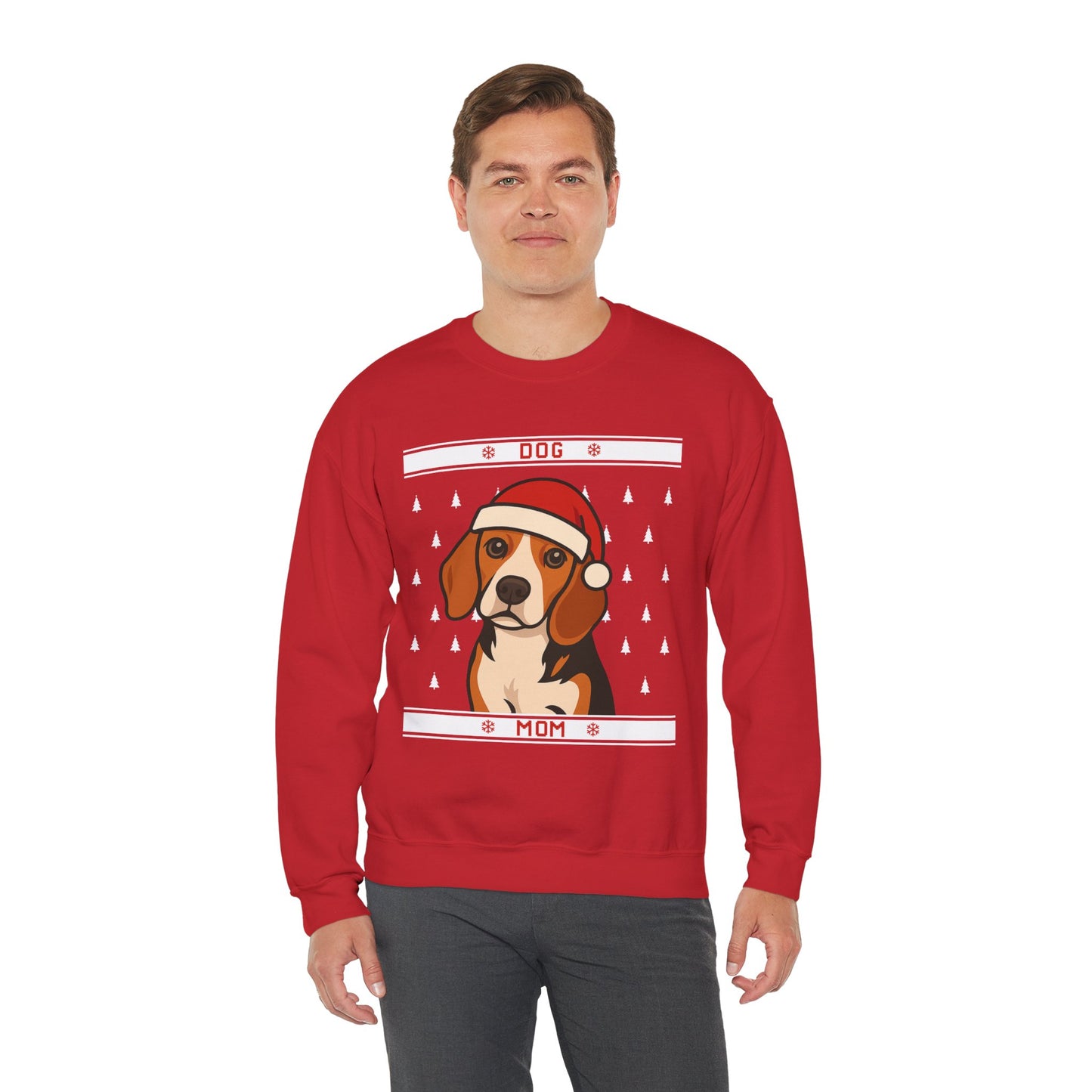 Custom Dog Mom Christmas Sweatshirt – Beagle Edition