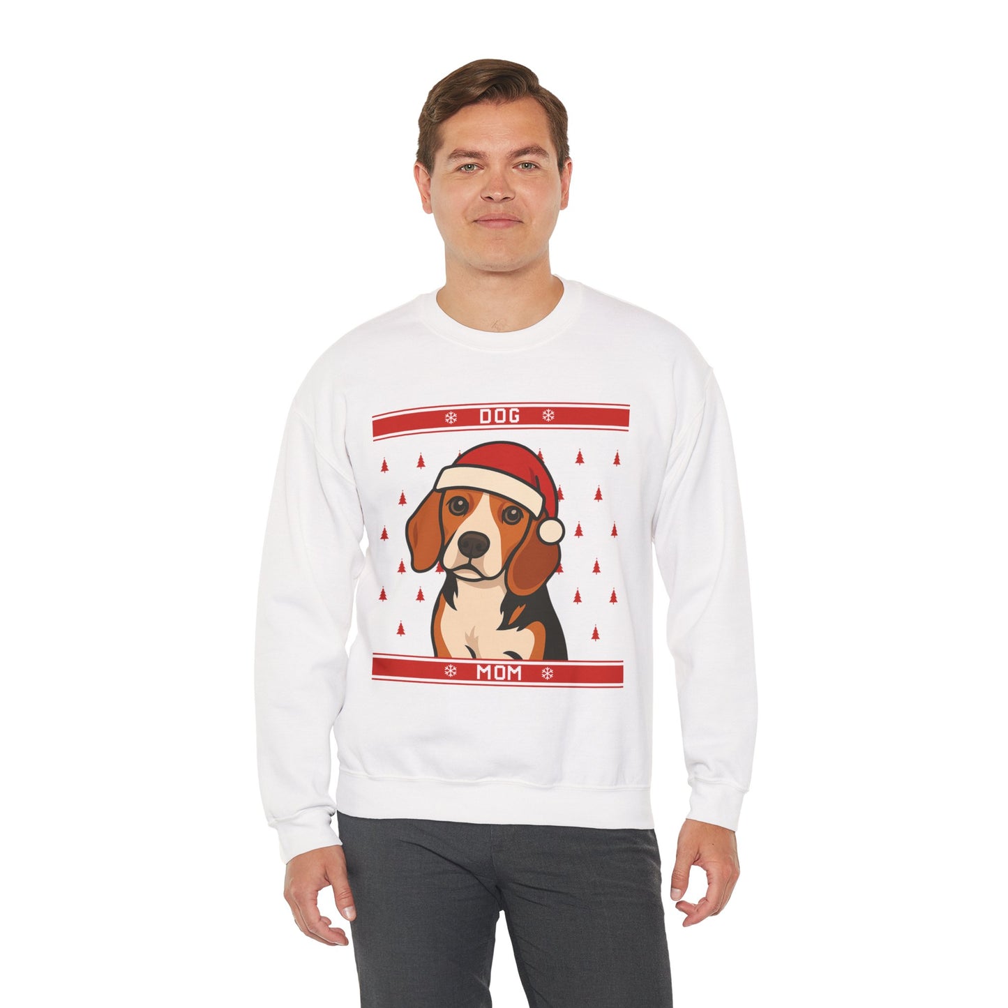 Custom Dog Mom Christmas Sweatshirt – Beagle Edition