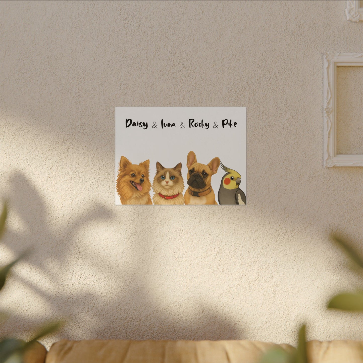Four pets Pawtrait
