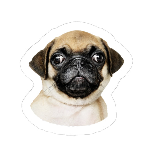 Adorable Pug Face Kiss-Cut Stickers