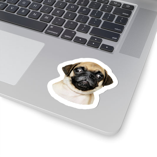 Adorable Pug Face Kiss-Cut Stickers