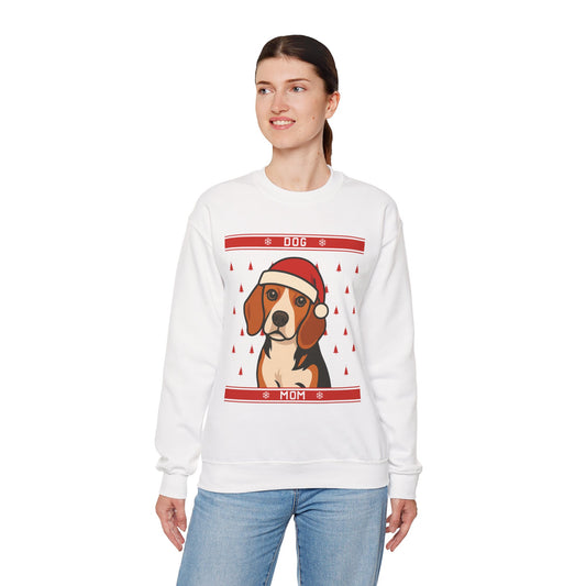 Custom Dog Mom Christmas Sweatshirt – Beagle Edition