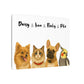 Four pets Pawtrait